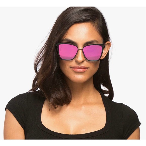 Diff Eyewear Accessories - Diff Becky Black Fire Mirror Sunglasses